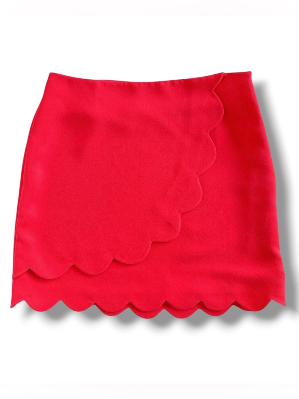 Draper James Coral Pink Scallop Hem Mini Skirt Cocktail